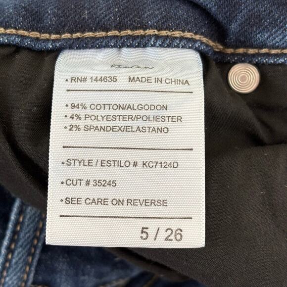 Kancan Rocane High Rise Flare Jeans Size 26 High Rise Stretch Dark Blue - Picture 9 of 11